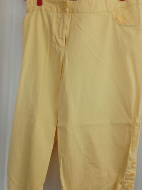 Ashley Stewart Yellow Cropped Ankle Pants